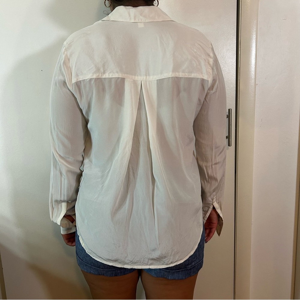 Veronica Beard Boca White Button-Down Romper - image 2